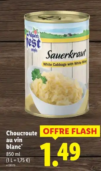 Lidl Alpen Fest Choucroute au vin blanc offre