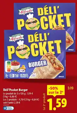 Lidl Trattoria Alfredo Déli’Pocket Burger offre