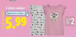 Lidl Disney T-shirts enfant offre