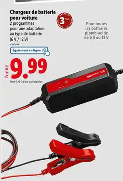 Lidl ULTIMATE Chargeur de batterie pour voiture offre