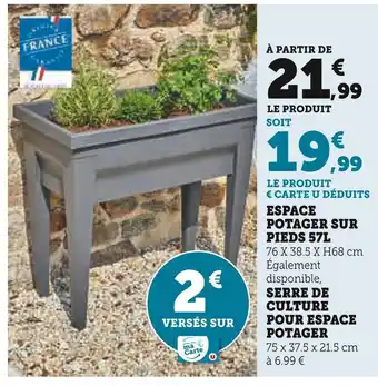 Super U Espace potager sur 57l offre