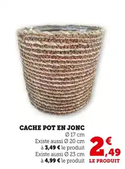 Super U Cache pot en jonc offre