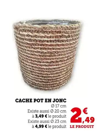 Super U Cache pot en jonc offre