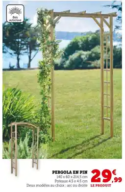 Super U Pergola en pin offre