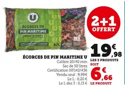 Super U U Écorces de Pin Maritime offre