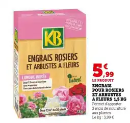 Super U KB Engrais pour rosiers et arbustes à fleurs offre