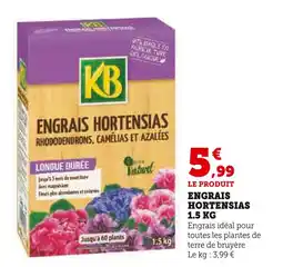 Super U KB Engrais hortensias 1.5 kg offre