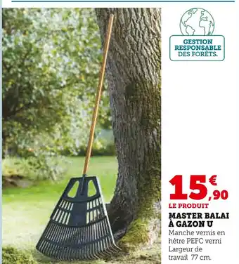 Super U Master balai à gazon offre