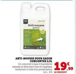 Super U Anti-mousse pour gazon concentré 2,5l offre