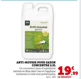 Super U Anti-mousse pour gazon concentré 2,5l offre