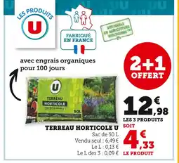 Super U U Terreau horticole offre