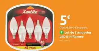 Mr Bricolage Lot De 5 Ampoules Led E14 Flamme offre