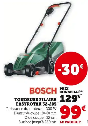 Super U BOSCH Tondeuse filaire easyrotak offre