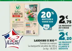 U Express U BIO Lardons bio offre