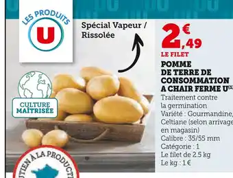 U Express U Pomme de terre de consommation à chair ferme offre