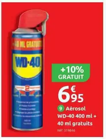 Mr Bricolage Aérosol Wd-4 400 Ml + 40 Ml Gratuits offre