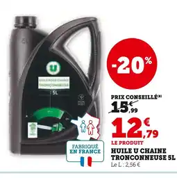 Super U U Huile chaine tronconneuse 5l offre