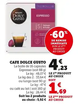 U Express DOLCE GUSTO Café dolce gusto offre