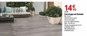 Mr Bricolage Carrelage Sol Outside offre