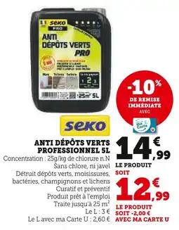 Super U SEKO Anti dépôts verts professionnel 5l offre