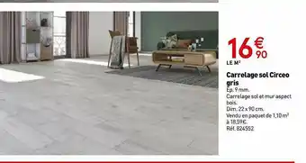 Mr Bricolage Carrelage Sol Circeo Gris offre