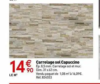 Mr Bricolage Carrelage Sol Capuccino offre