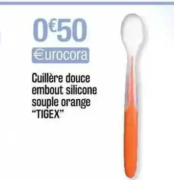 Cora x Carrefour Cuillère Douce Embout Silicone Souple Orange offre