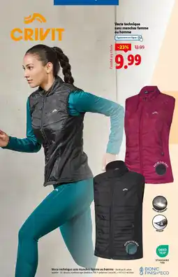 Lidl Veste technique sans manches femme ou homme offre