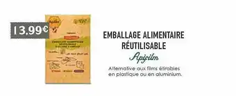 Naturalia Emballage Alimentaire Réutilisable Apifilm offre