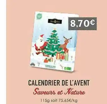 Naturalia Calendrier De L'avent Saveurs Et Nature offre