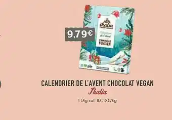 Naturalia Calendrier De L'avent Chocolat Vegan Ikalia offre