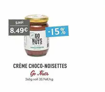Naturalia Crème Choco-noisettes Go Nuts offre
