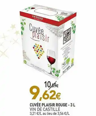 naturéO Cuvée Plaisir Rouge - 3l Vin De Castille offre