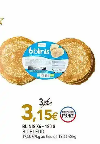 naturéO Blinis X6 - 180 G Biobleud offre