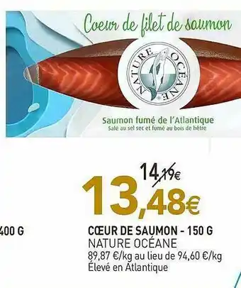 naturéO Cœur De Saumon Nature Océane - 150 G offre