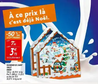 Netto Calendrier De L'avent Chalet Kinder offre