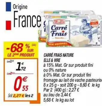 Netto Carré Frais Nature Elle & Vire offre