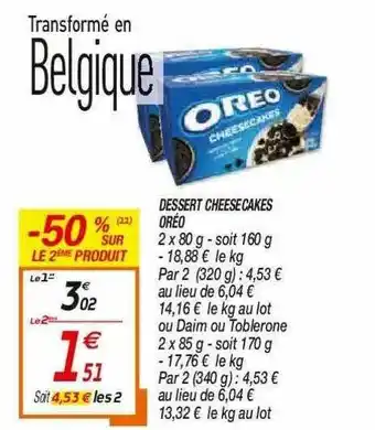Netto Dessert Cheesecakes Oréo offre