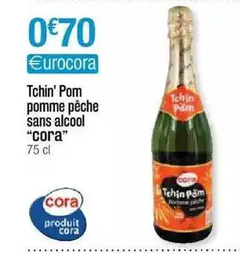 Cora x Carrefour Tchin'pom Pomme Pêche Sans Alcool offre