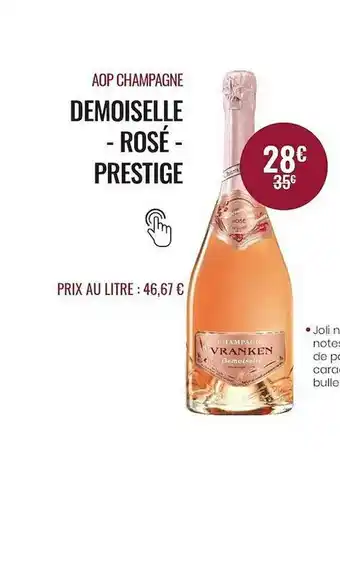 Nicolas Aop Champagne Demoiselle - Rosé - Perstige offre