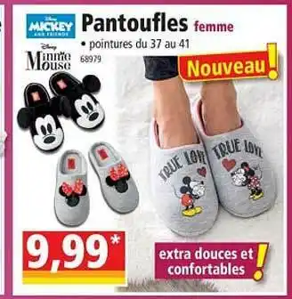 Norma Pantoufles Femme Mickey offre