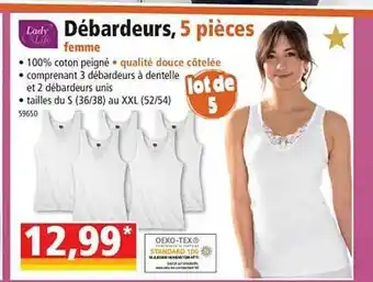 Norma Débardeurs, 5 Pièces Femme Lady Life offre