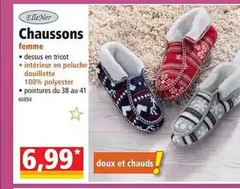 Norma Chaussons Femme ElleNor offre
