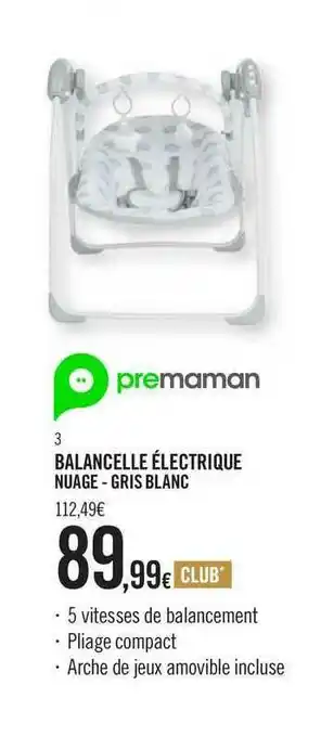 Orchestra Balancelle électrique Nuage - Gris Blanc offre