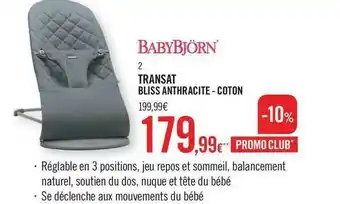 Transat Bliss Anthracte - Coton Babybjörn