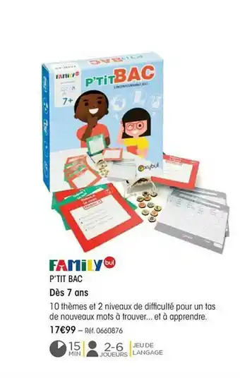P'tit Bac Familybul