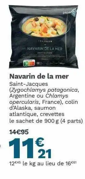 Picard Navarin De La Mer offre