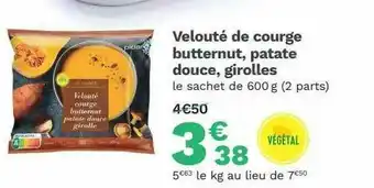 Picard Velouté De Courge Butternut, Patate Douce, Girolles offre