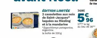 Picard 2 Cassolettes Aux Noix De Saint-jacques Laquées Au Riesling Et à La Mandarine offre