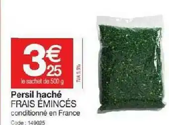 Promocash Persil Haché Frais émincés offre